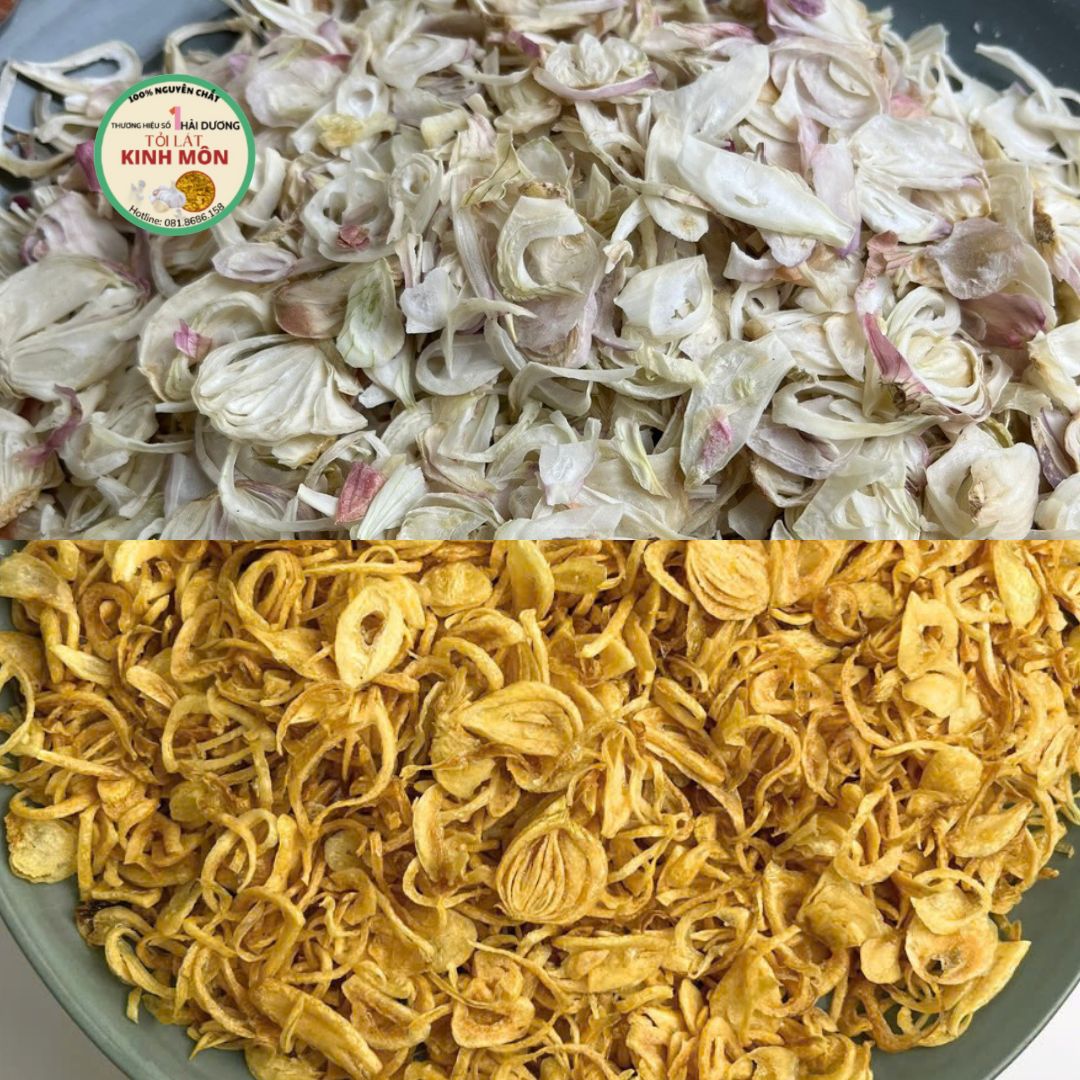 Mẹo nhỏ để hành phi từ hành thái lát sấy khô luôn giòn và thơm
